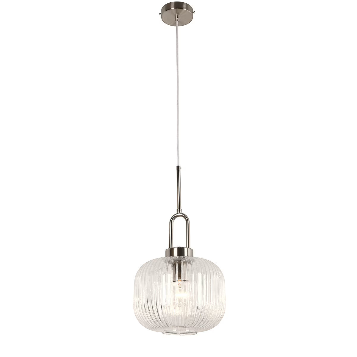 Main Pendant Light White & Brushed Nickel - 1001611