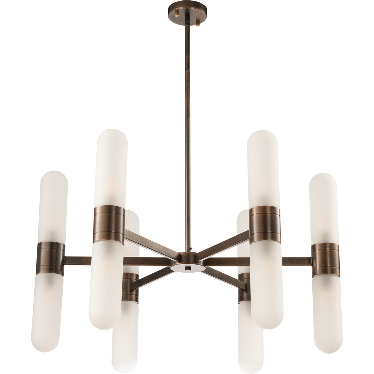Hepburn 12 Light 6 Arm Pendant Light Antique Brass - 1001622