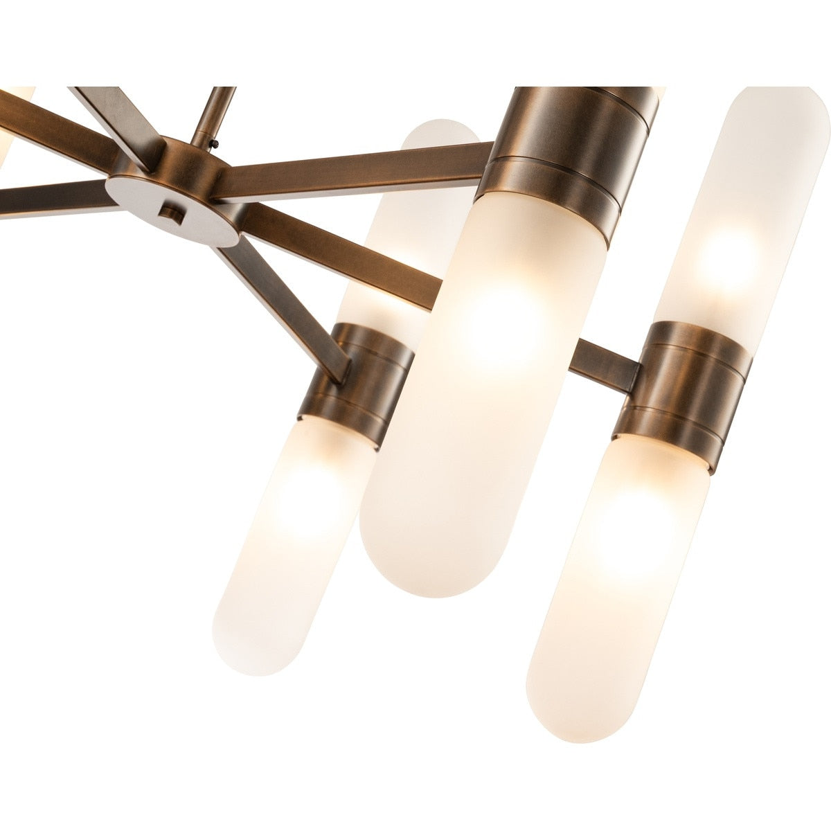Hepburn 12 Light 6 Arm Pendant Light Antique Brass - 1001622