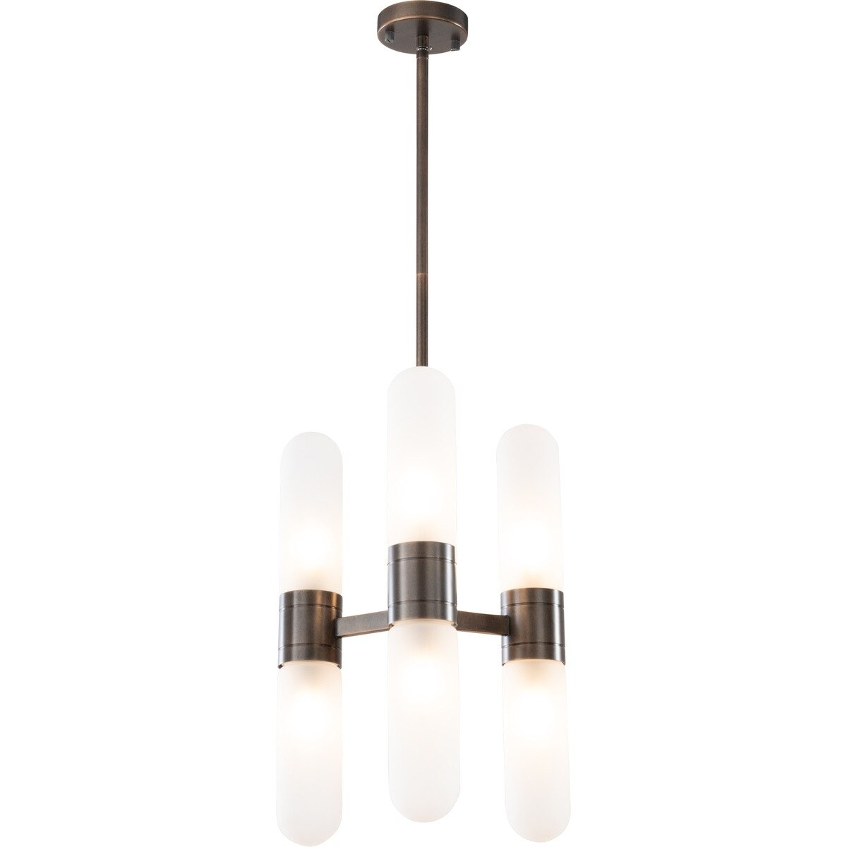 Hepburn 6 Light 3 Arm Pendant Light Antique Brass - 1001623