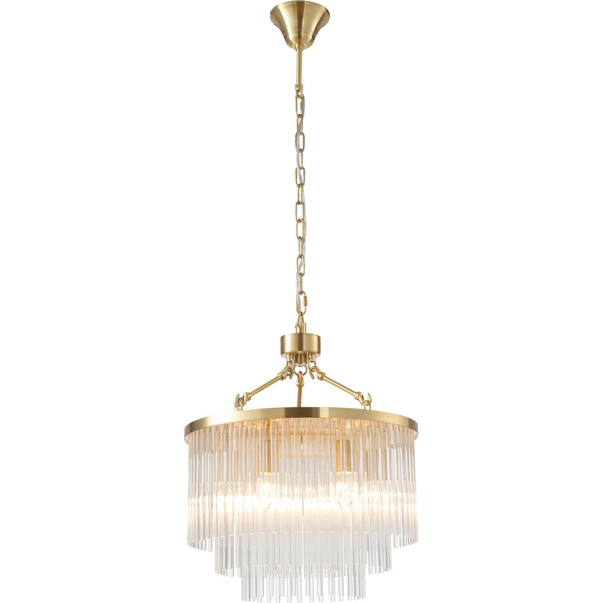 Evangeline Small 6 Light Chandelier Satin Brass - 1001627