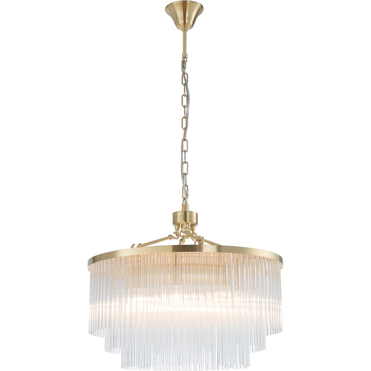 Evangeline Medium 8 Light Chandelier Satin Brass - 1001628
