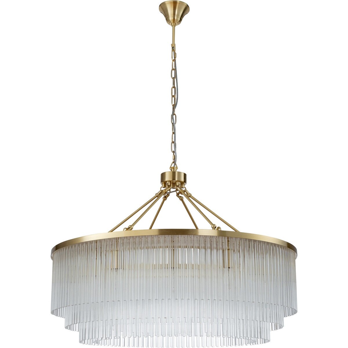 Evangeline Large 12 Light Chandelier Satin Brass - 1001629