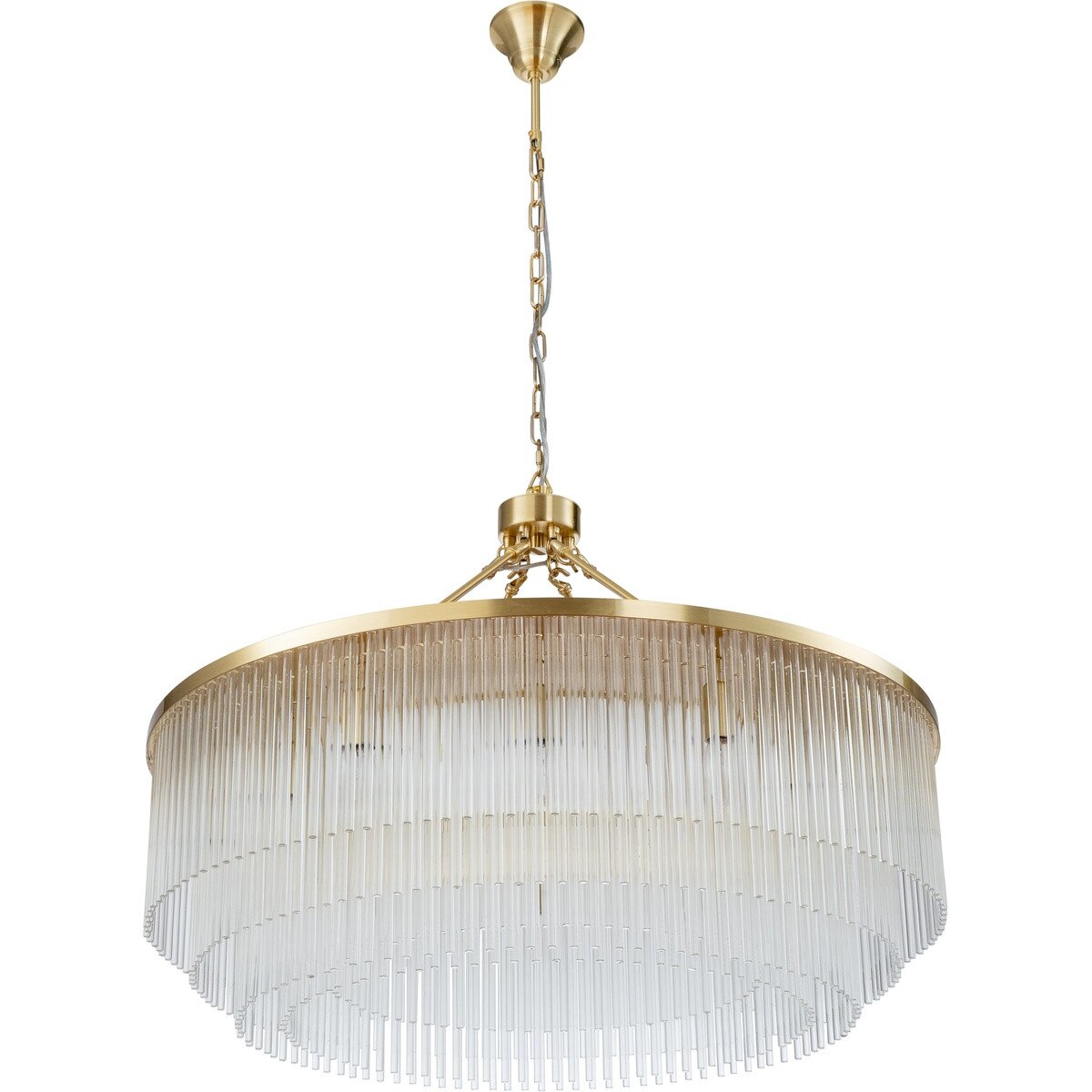 Evangeline Large 12 Light Chandelier Satin Brass - 1001629