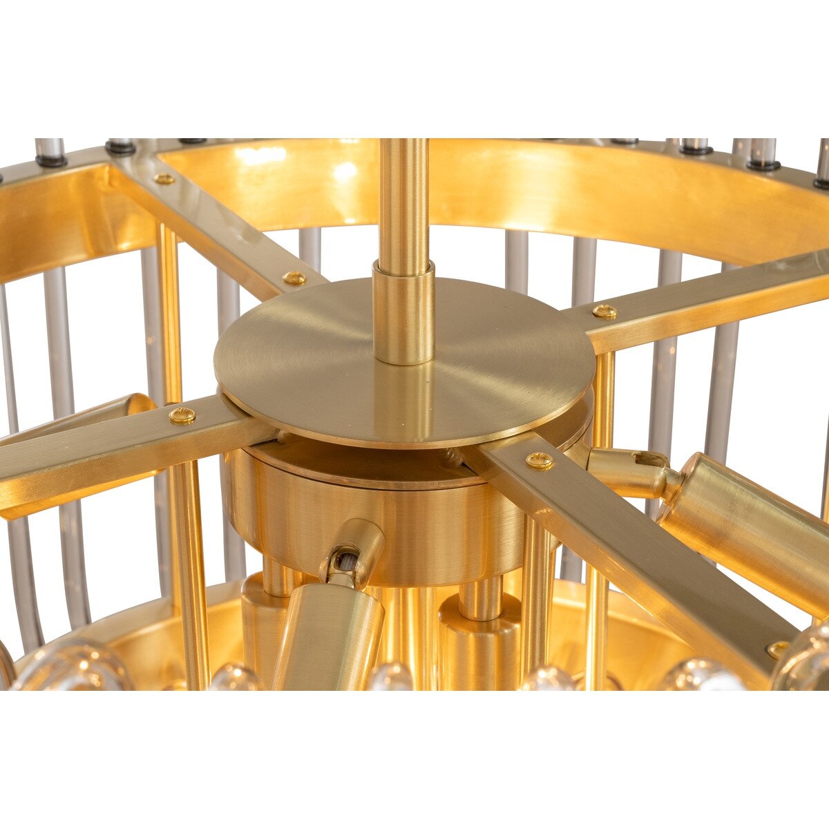 Collete 9 Light 2 Tier Chandelier Satin Brass - 1001633