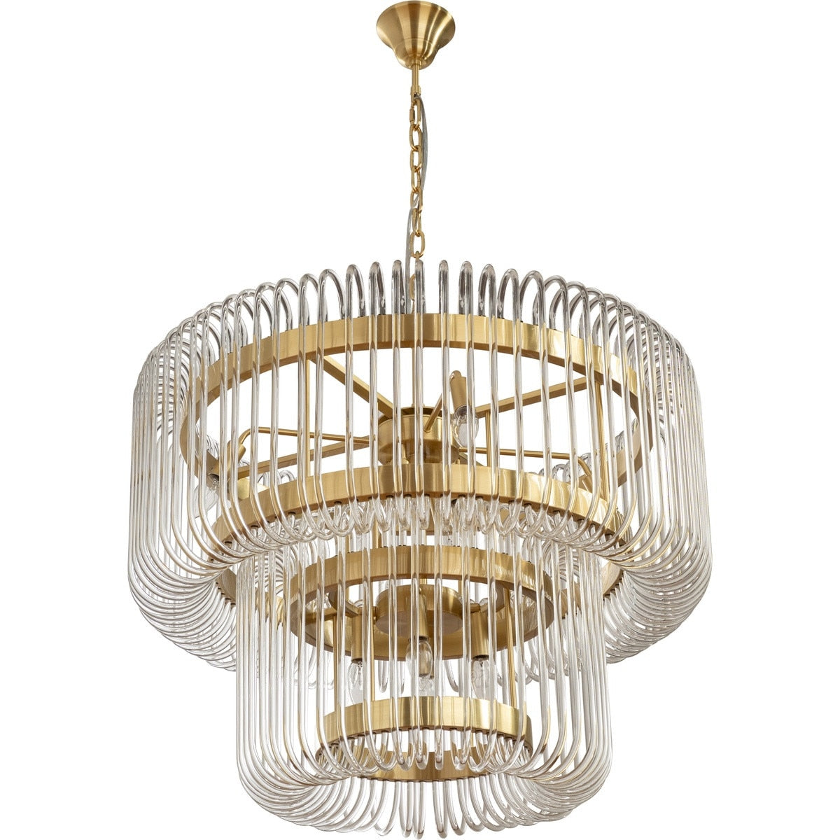 Collete 13 Light 2 Tier Chandelier Satin Brass - 1001634