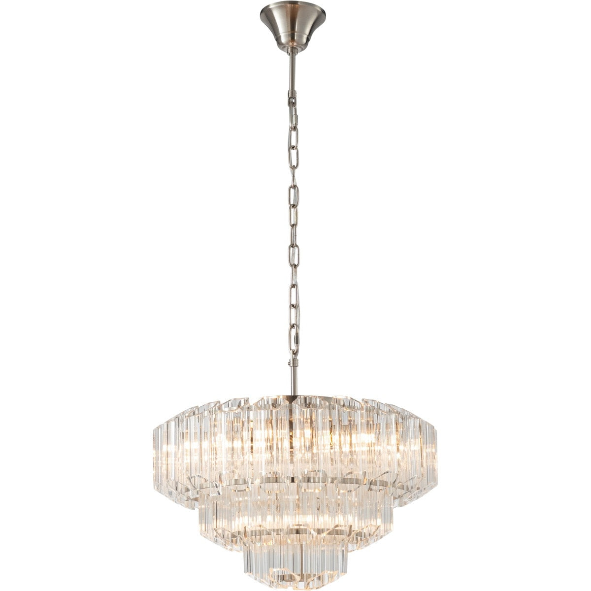 Calista Large 7 Light 3 Tier Chandelier Brushed Nickel - 1001637