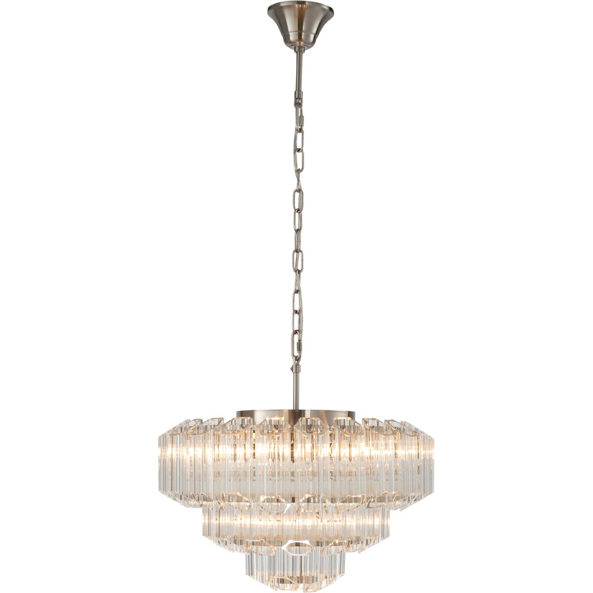 Calista Large 7 Light 3 Tier Chandelier Brushed Nickel - 1001637