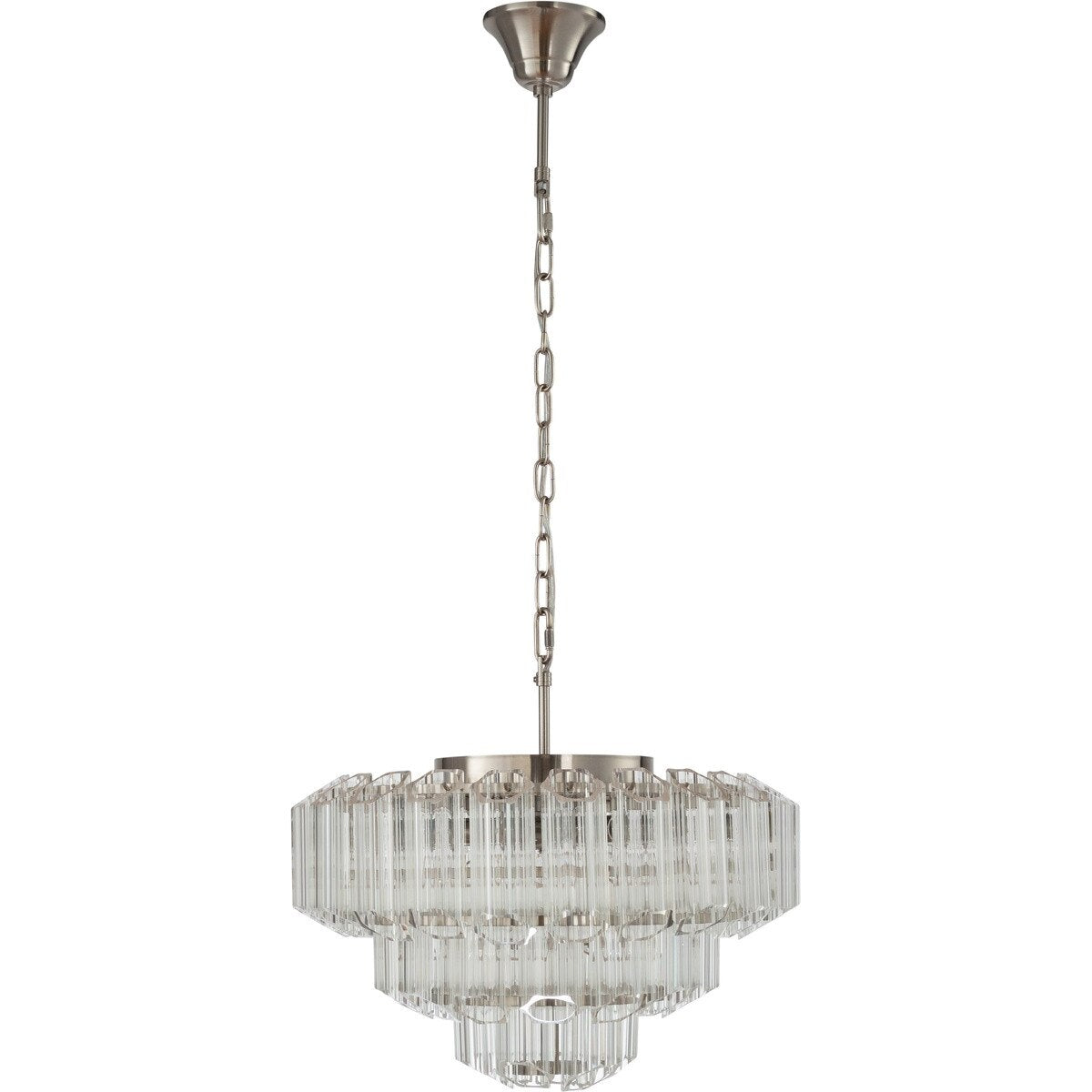 Calista Large 7 Light 3 Tier Chandelier Brushed Nickel - 1001637
