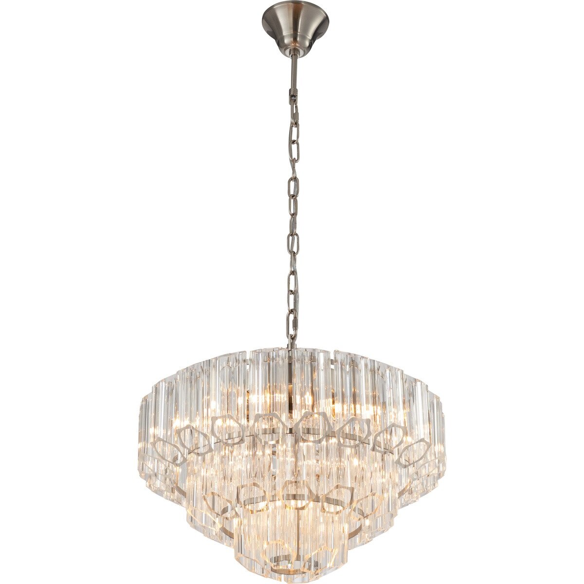 Calista Large 7 Light 3 Tier Chandelier Brushed Nickel - 1001637