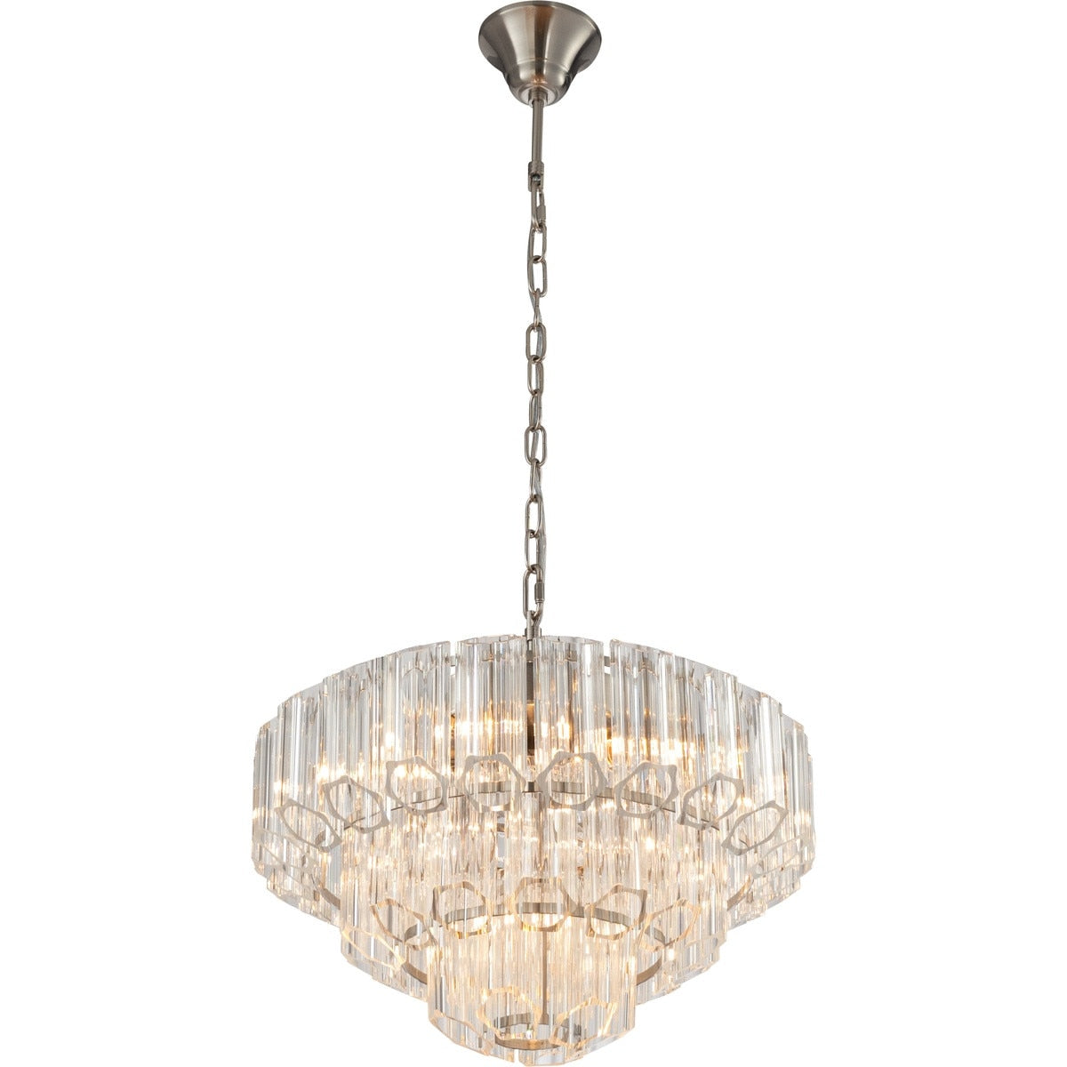 Calista Large 7 Light 3 Tier Chandelier Brushed Nickel - 1001637