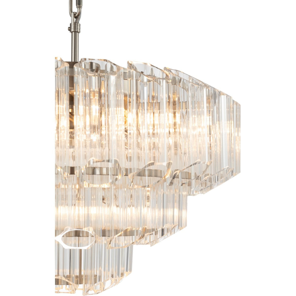 Calista Large 7 Light 3 Tier Chandelier Brushed Nickel - 1001637