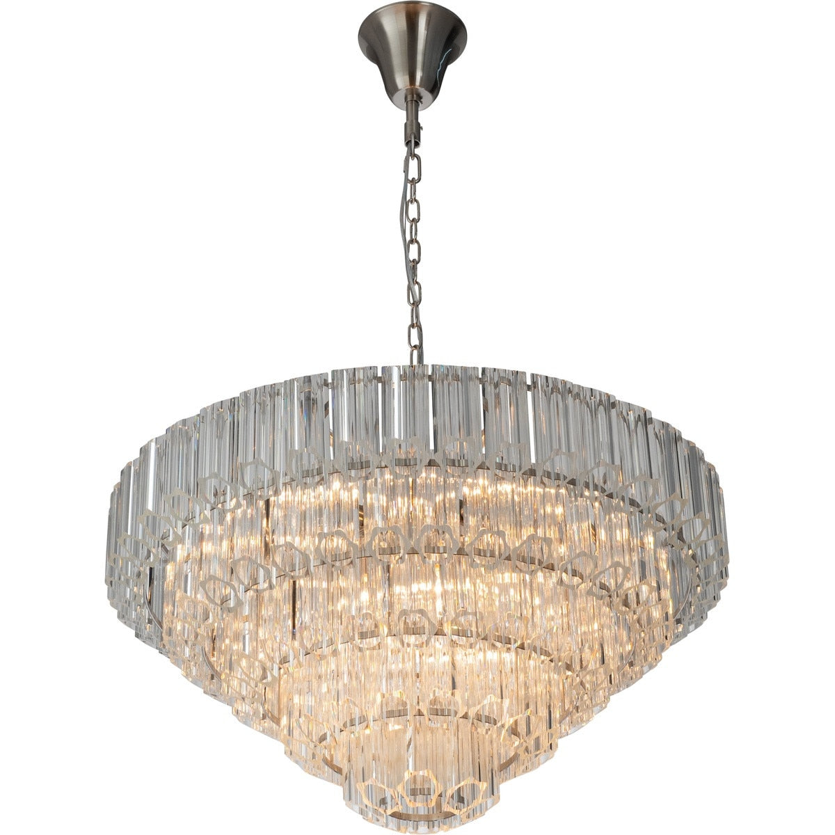 Calista Extra Large 12 Light 4 Tier Chandelier Brushed Nickel - 1001638A