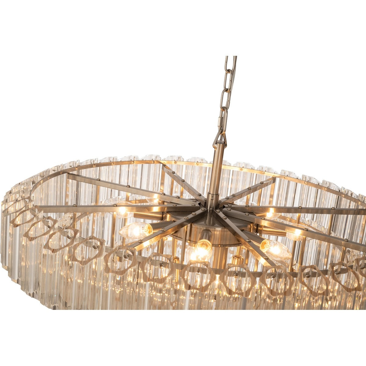 Calista Extra Large 12 Light 4 Tier Chandelier Brushed Nickel - 1001638A