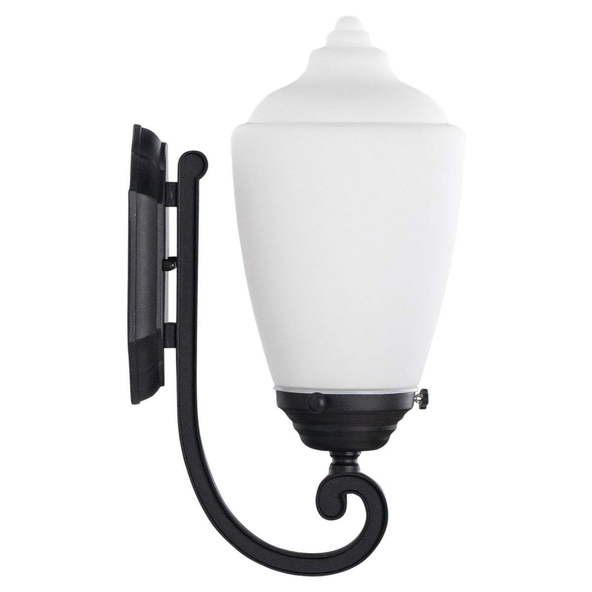 Newry Small Outdoor Wall Light Matt Black & Opal Matt - 1001652