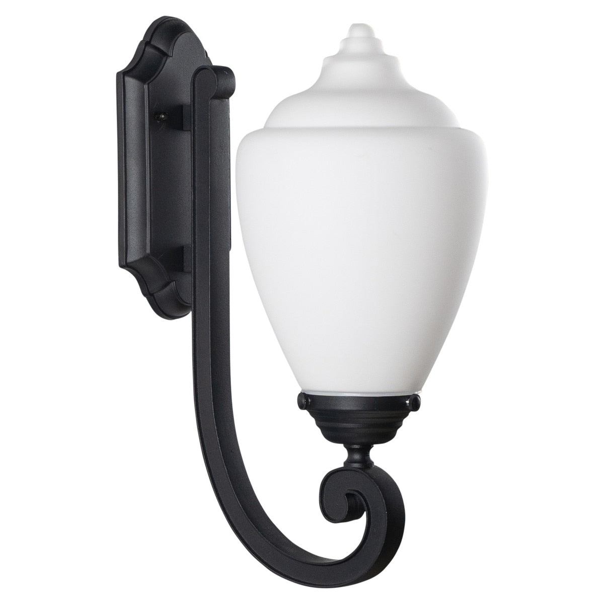 Newry Medium Outdoor Wall Light Matt Black & Opal Matt - 1001653