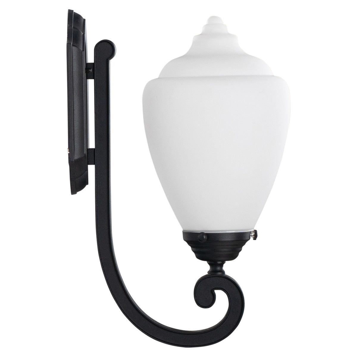 Newry Medium Outdoor Wall Light Matt Black & Opal Matt - 1001653