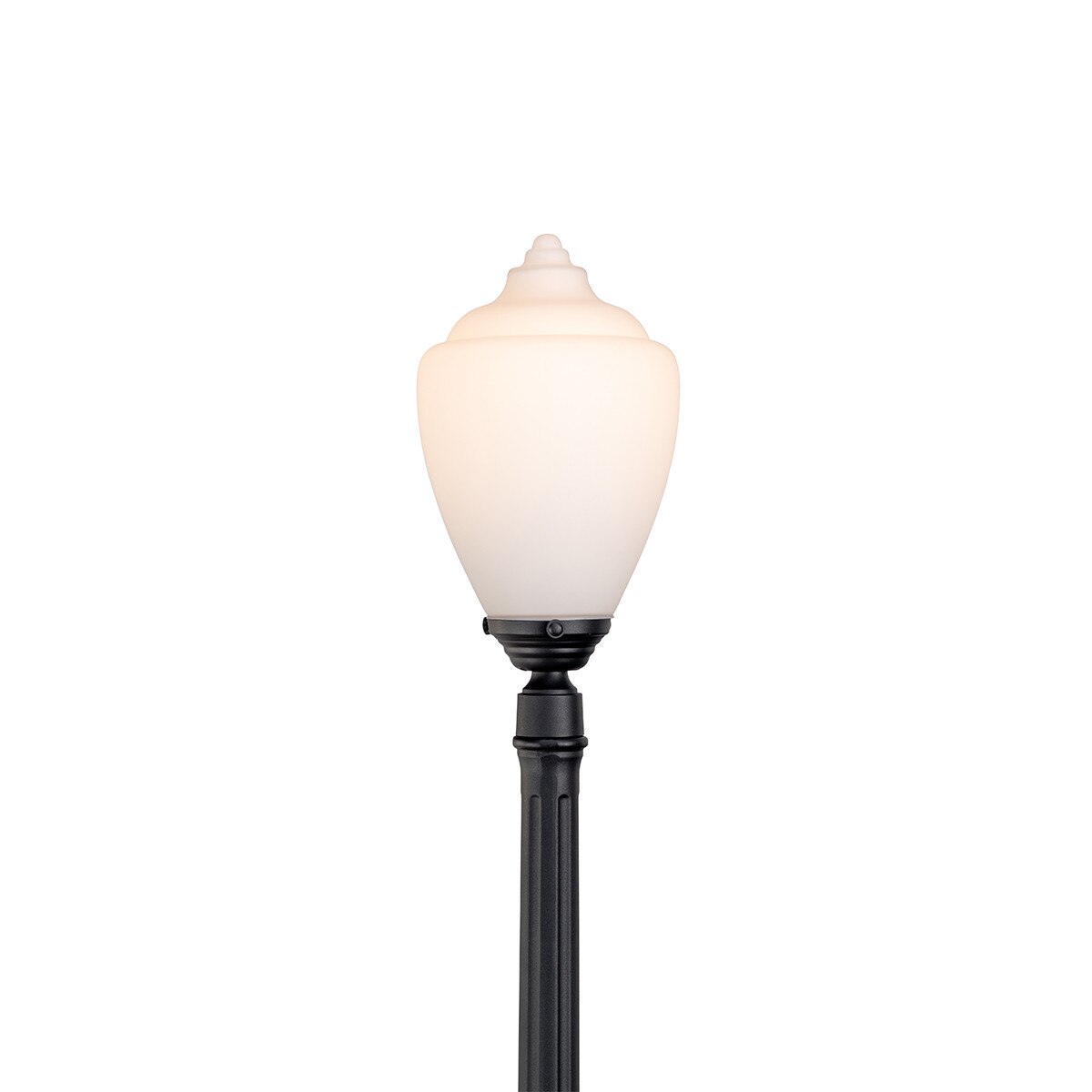 Newry Large Outdoor Garden Post Light Matt Black & Opal Matt - 1001655