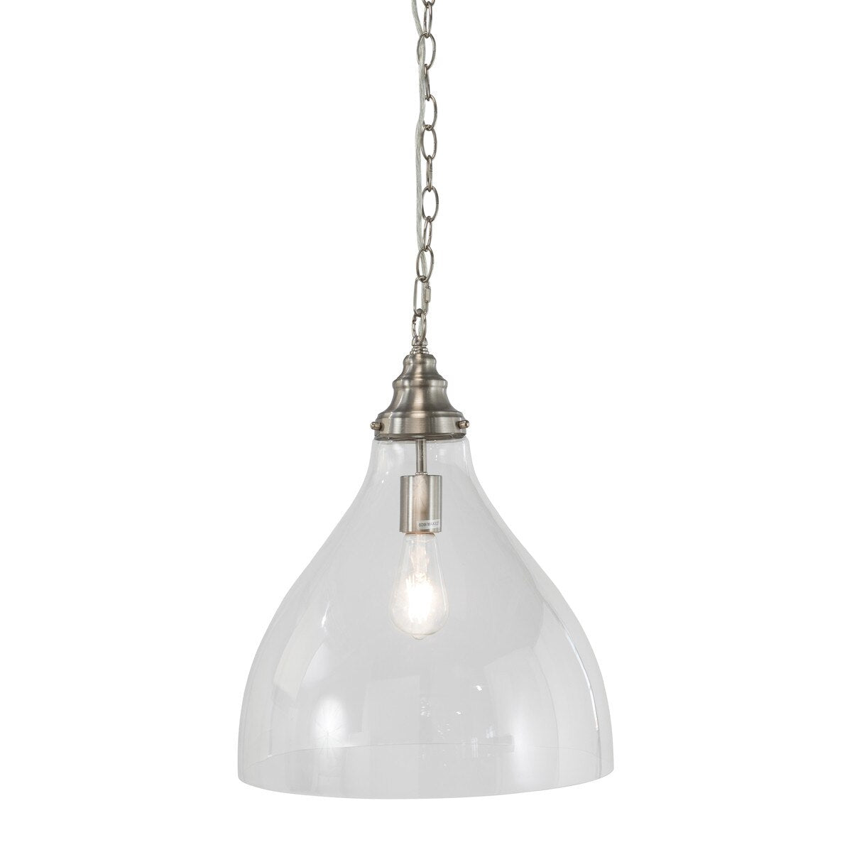 Keys Chain Large Pendant Light Brushed Nickel & Clear - 1001657
