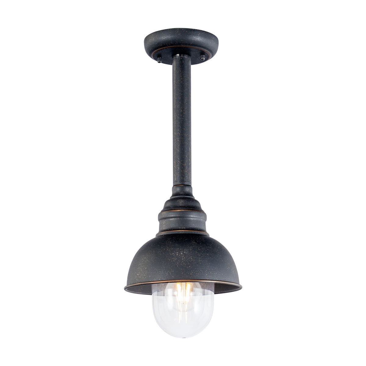 Parkway Small Rod Pendant Light Antique Bronze & Clear - 1001668