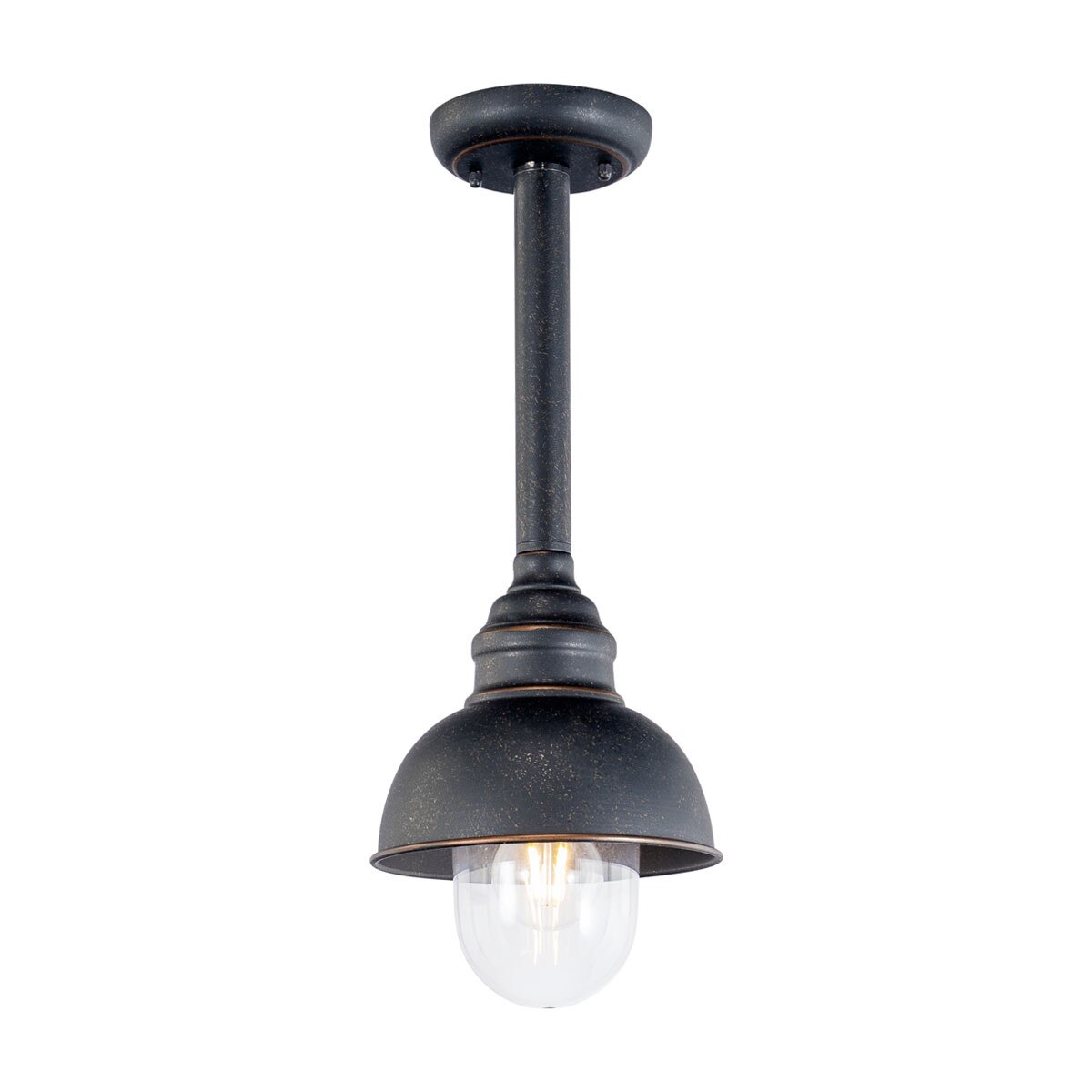 Parkway Small Rod Pendant Light Antique Bronze & Clear - 1001668