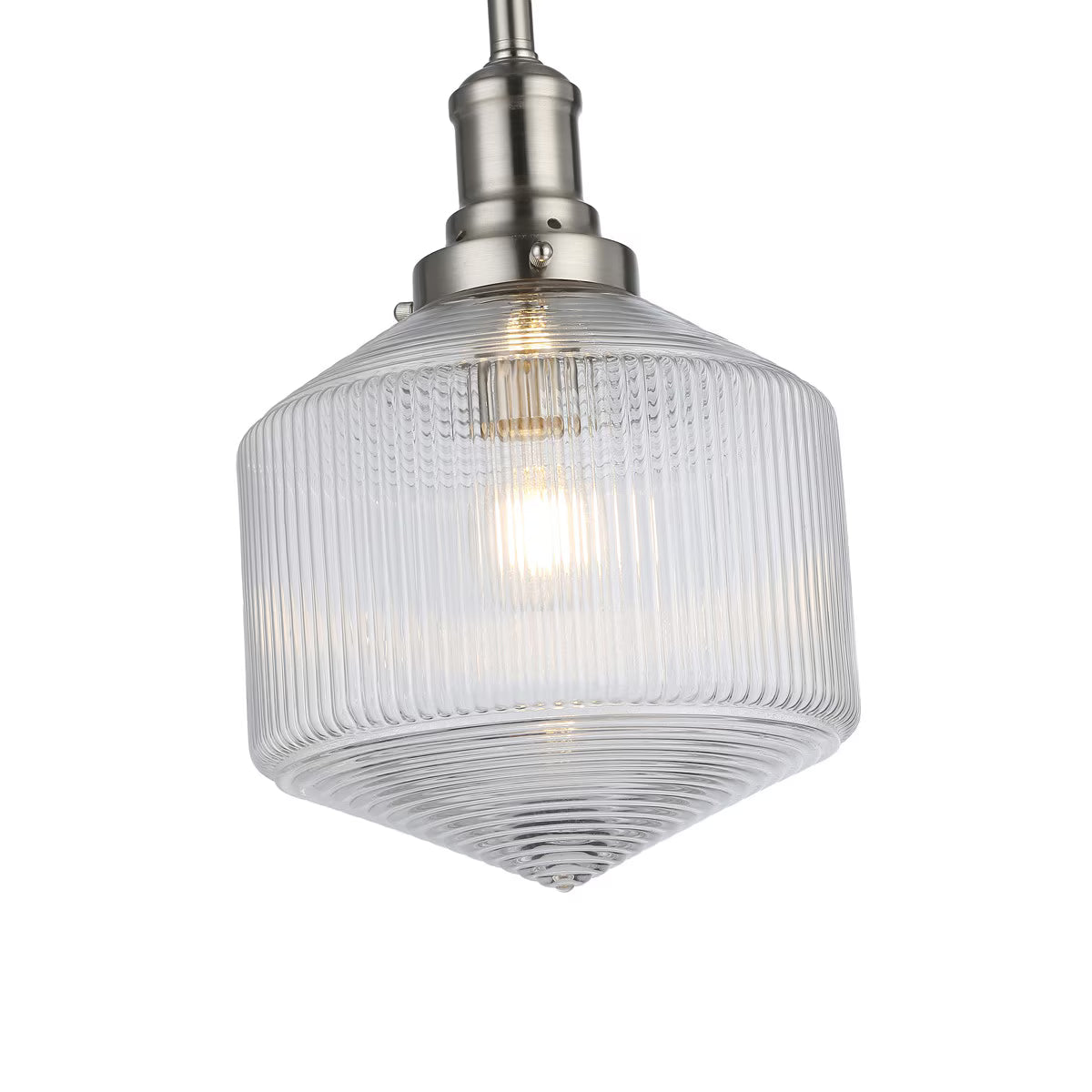 Jefferson Small Rod Pendant Clear & Brushed Nickel - 1001697