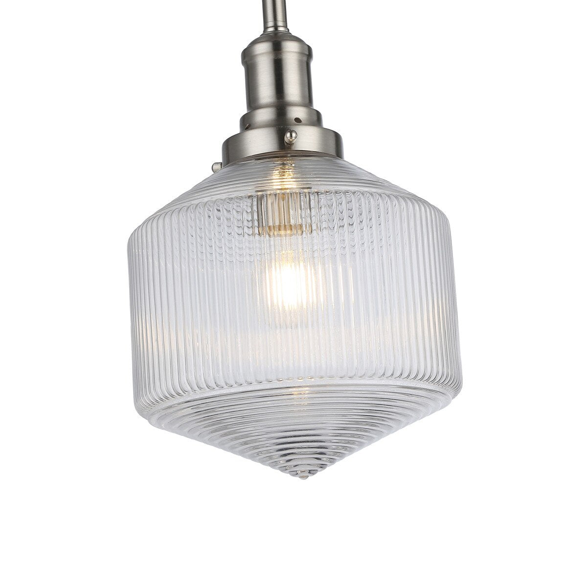 Jefferson Small Rod Pendant Clear & Brushed Nickel - 1001697