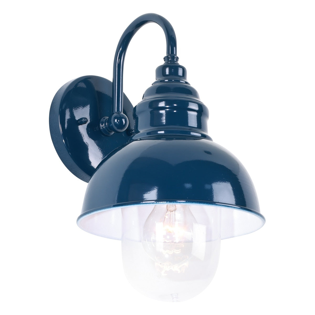 Parkway Small Outdoor Wall Light French Blue & Clear - 1001705