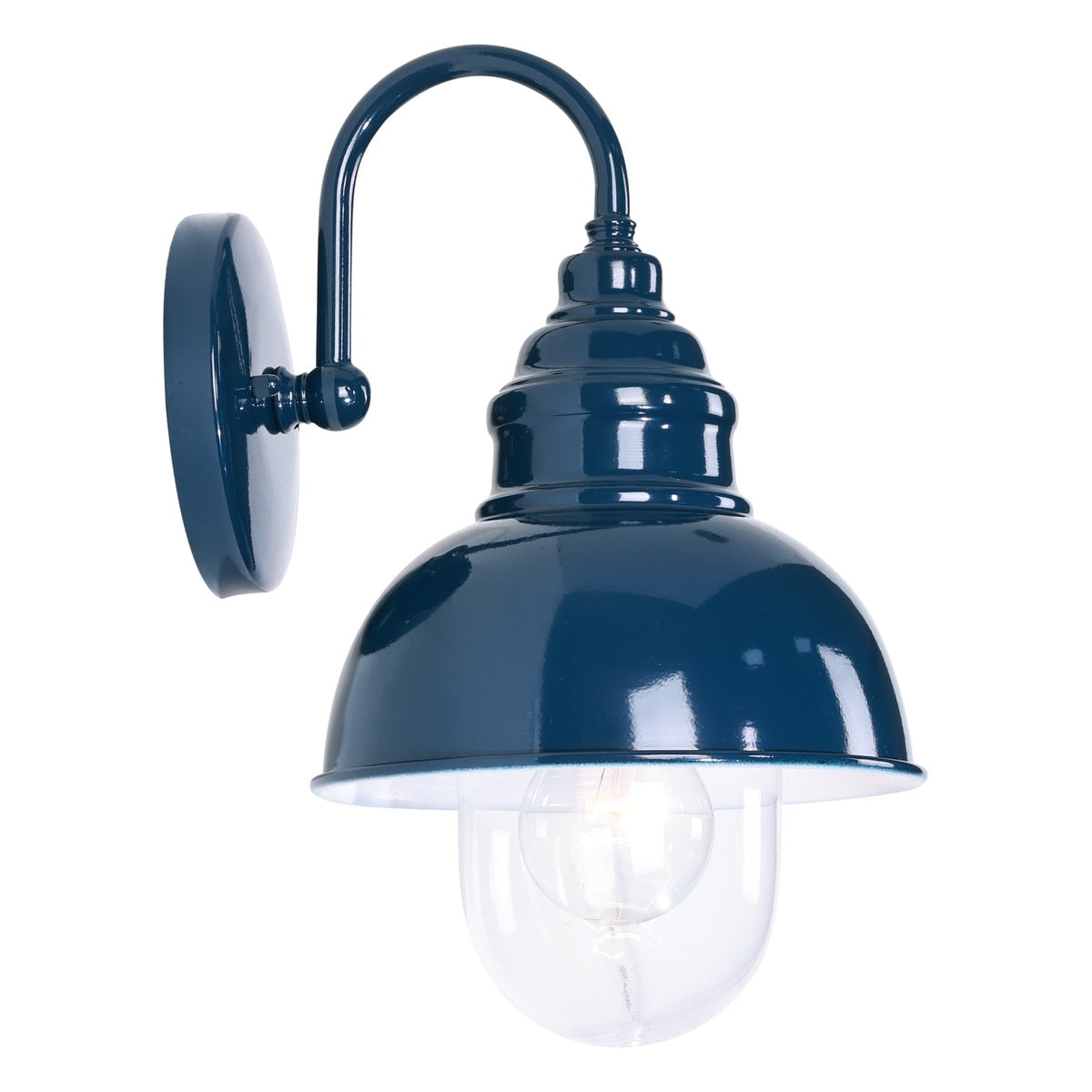 Parkway Small Outdoor Wall Light French Blue & Clear - 1001705