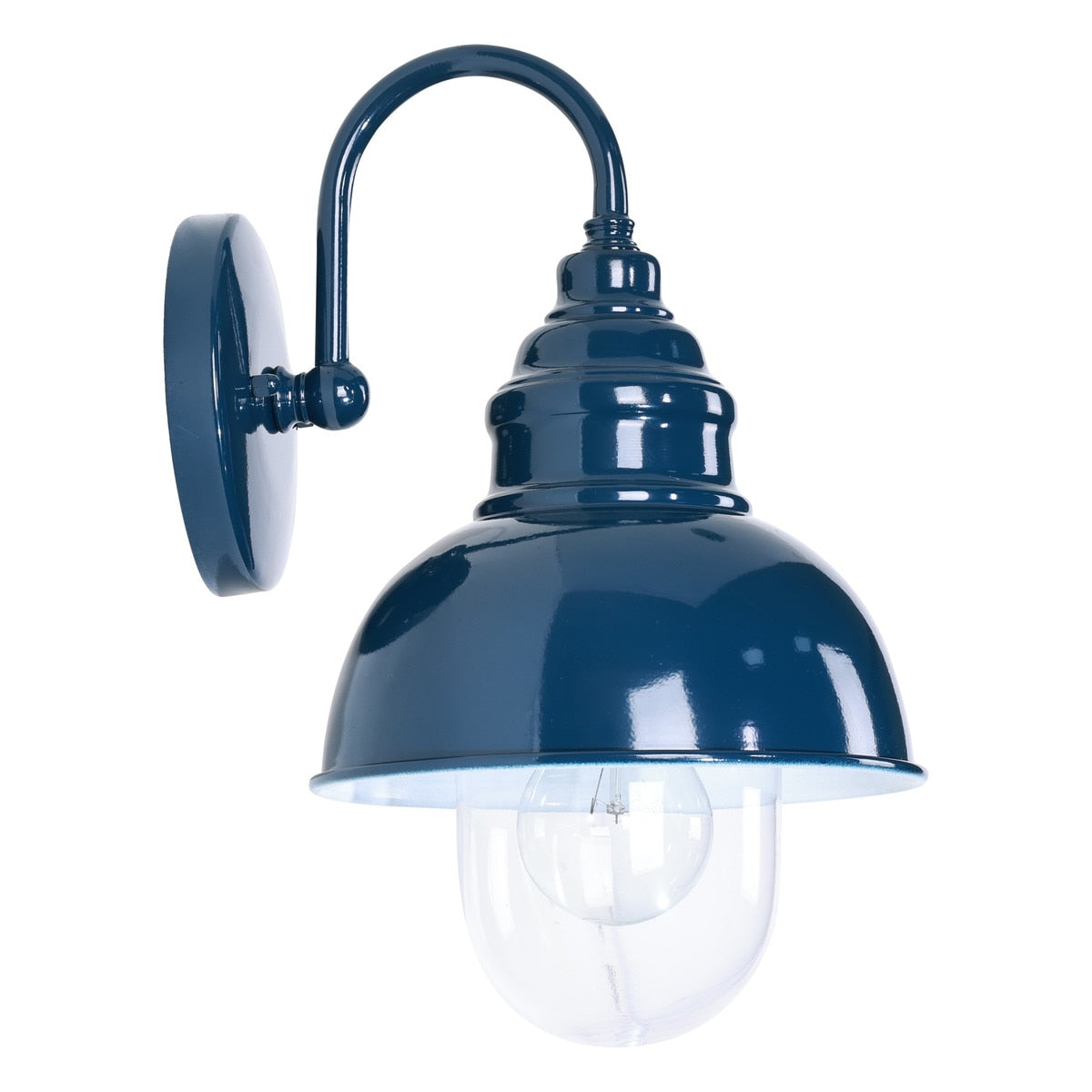 Parkway Small Outdoor Wall Light French Blue & Clear - 1001705