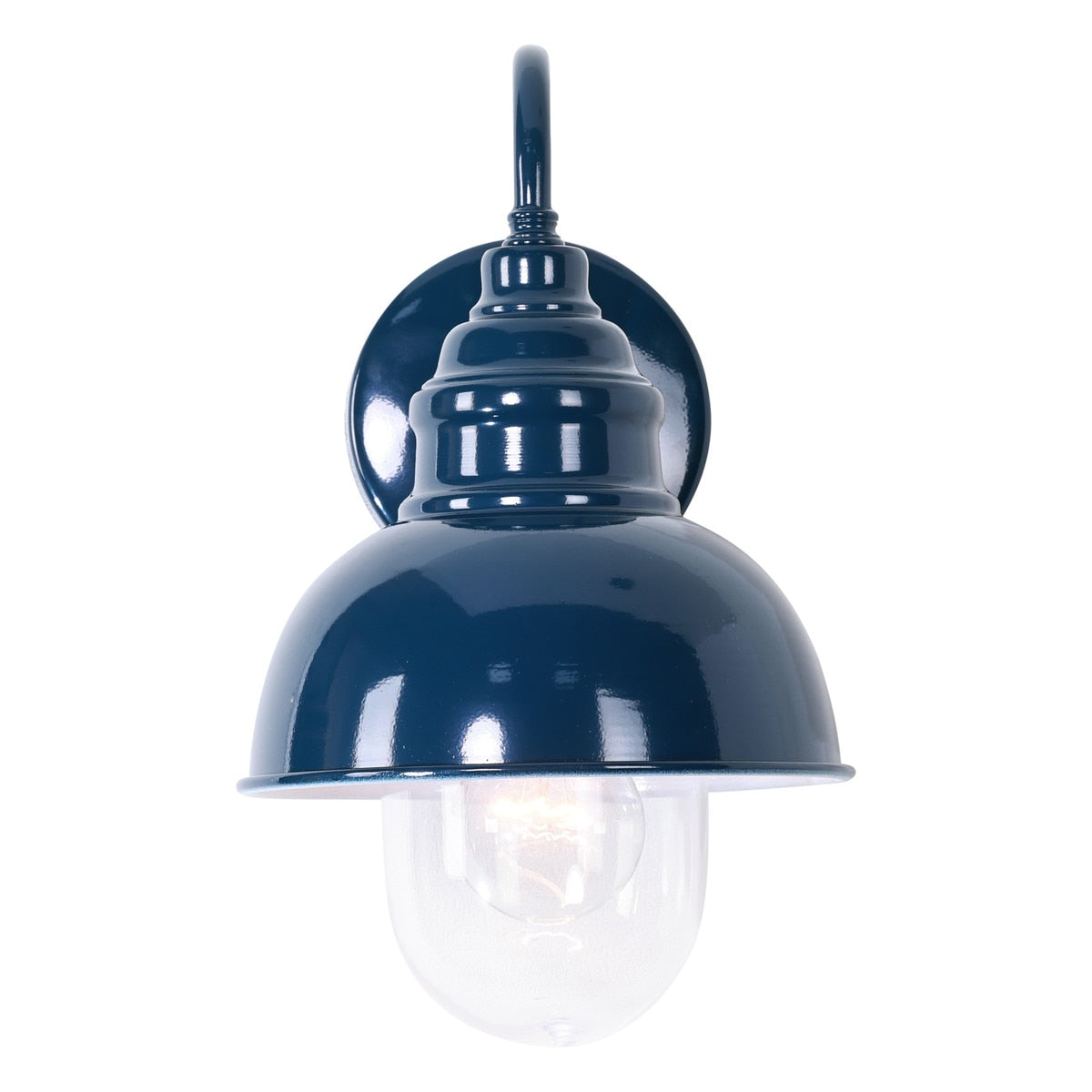 Parkway Small Outdoor Wall Light French Blue & Clear - 1001705