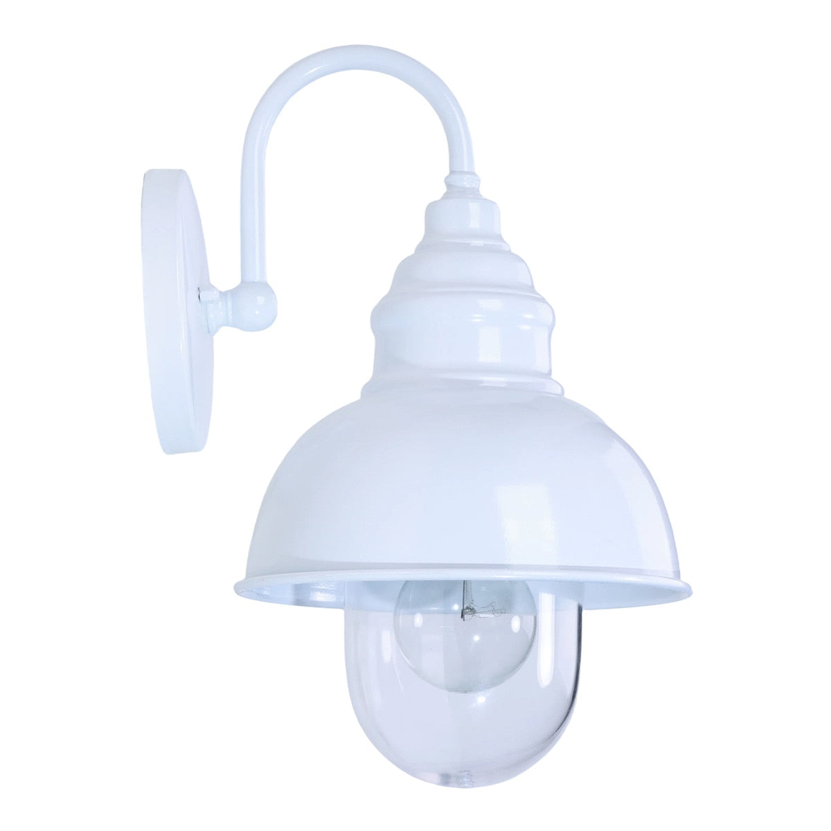 Parkway Small Outdoor Wall Light White & Clear - 1001707
