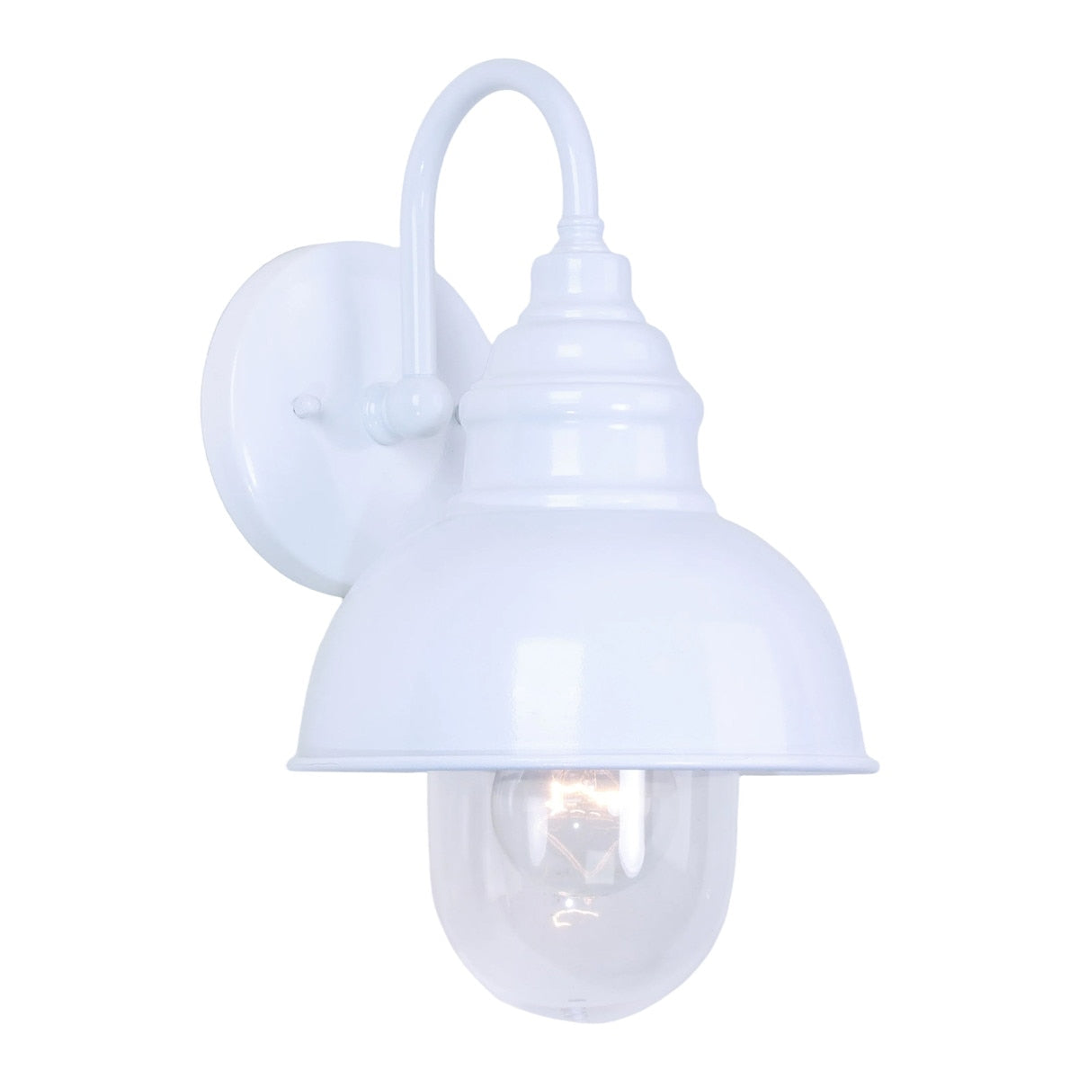 Parkway Small Outdoor Wall Light White & Clear - 1001707