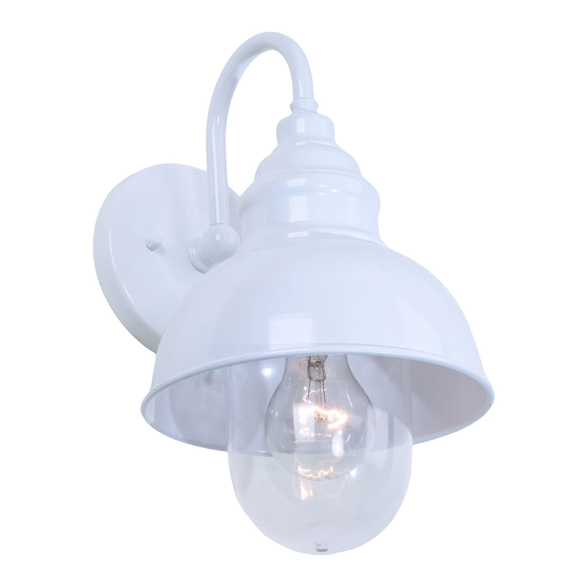 Parkway Small Outdoor Wall Light White & Clear - 1001707