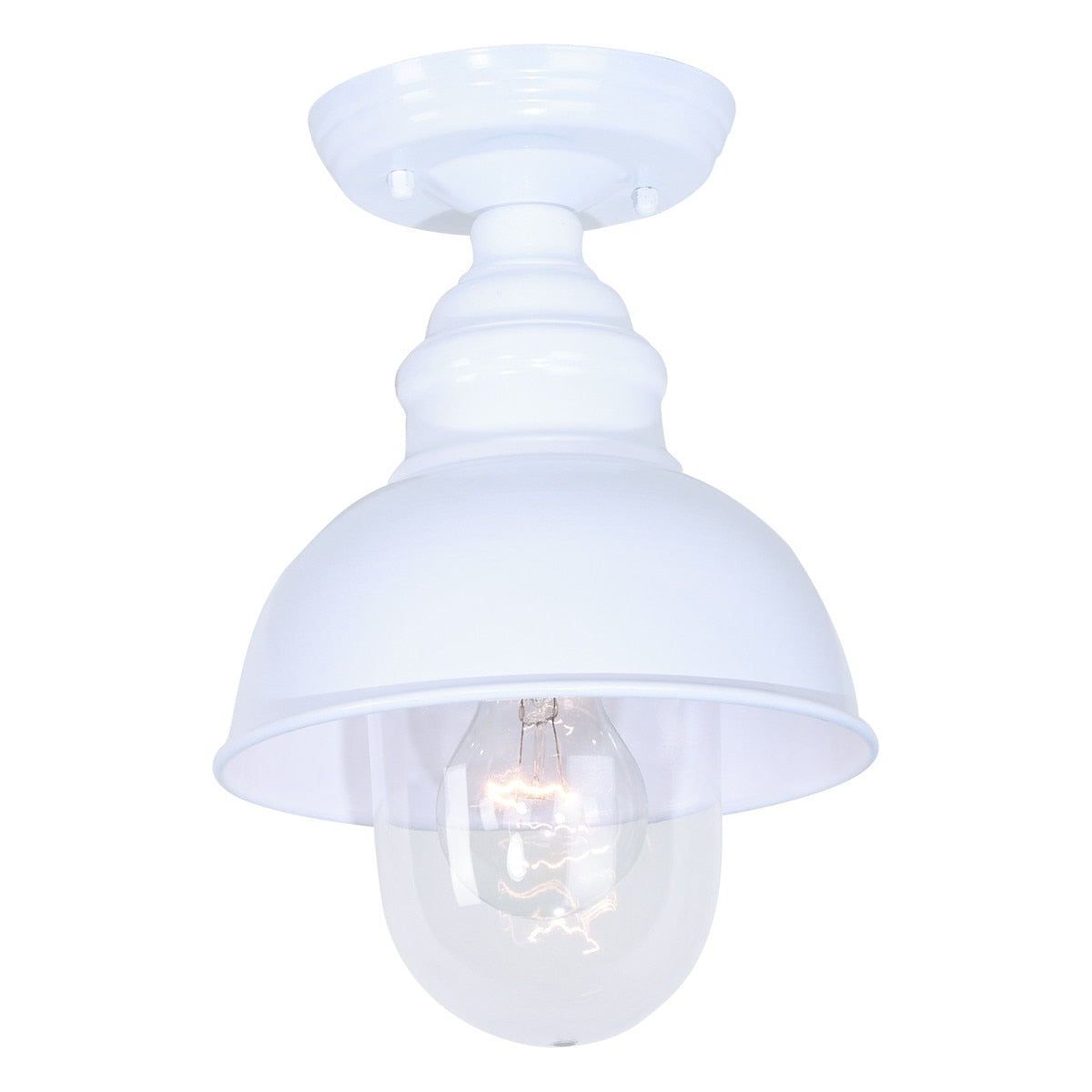 Parkway Small Under Eave Outdoor Close to Ceiling Light White & Clear - 1001708
