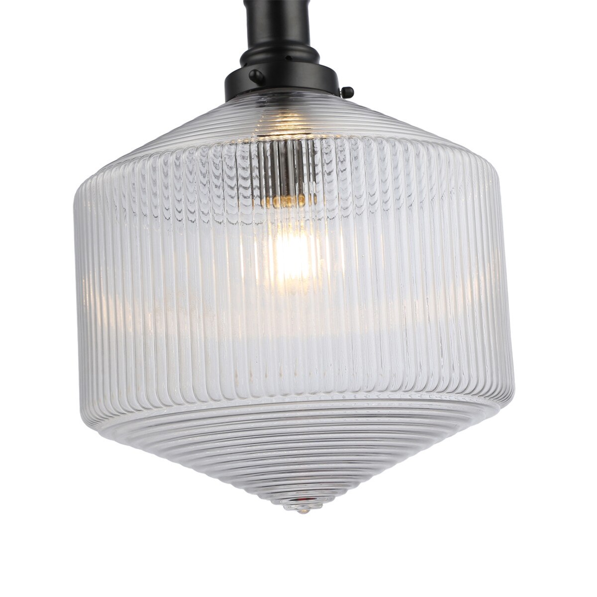 Jefferson Large Rod Pendant Clear & Matt Black - 1001718