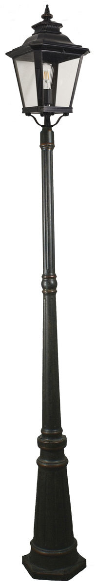 Kingdom Outdoor Garden Post Light Antique Bronze & Clear - 1001720
