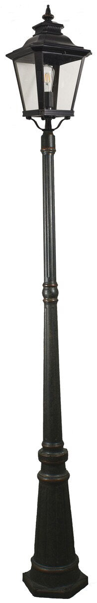 Kingdom Outdoor Garden Post Light Antique Bronze & Clear - 1001720