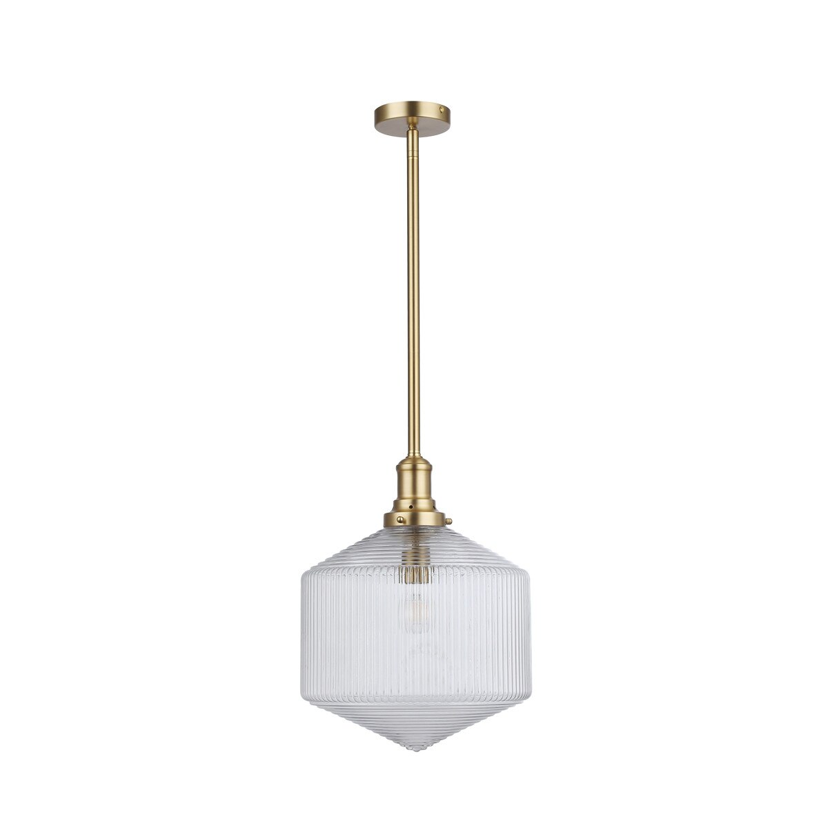 Jefferson Large Rod Pendant Clear & Satin Brass - 1001727