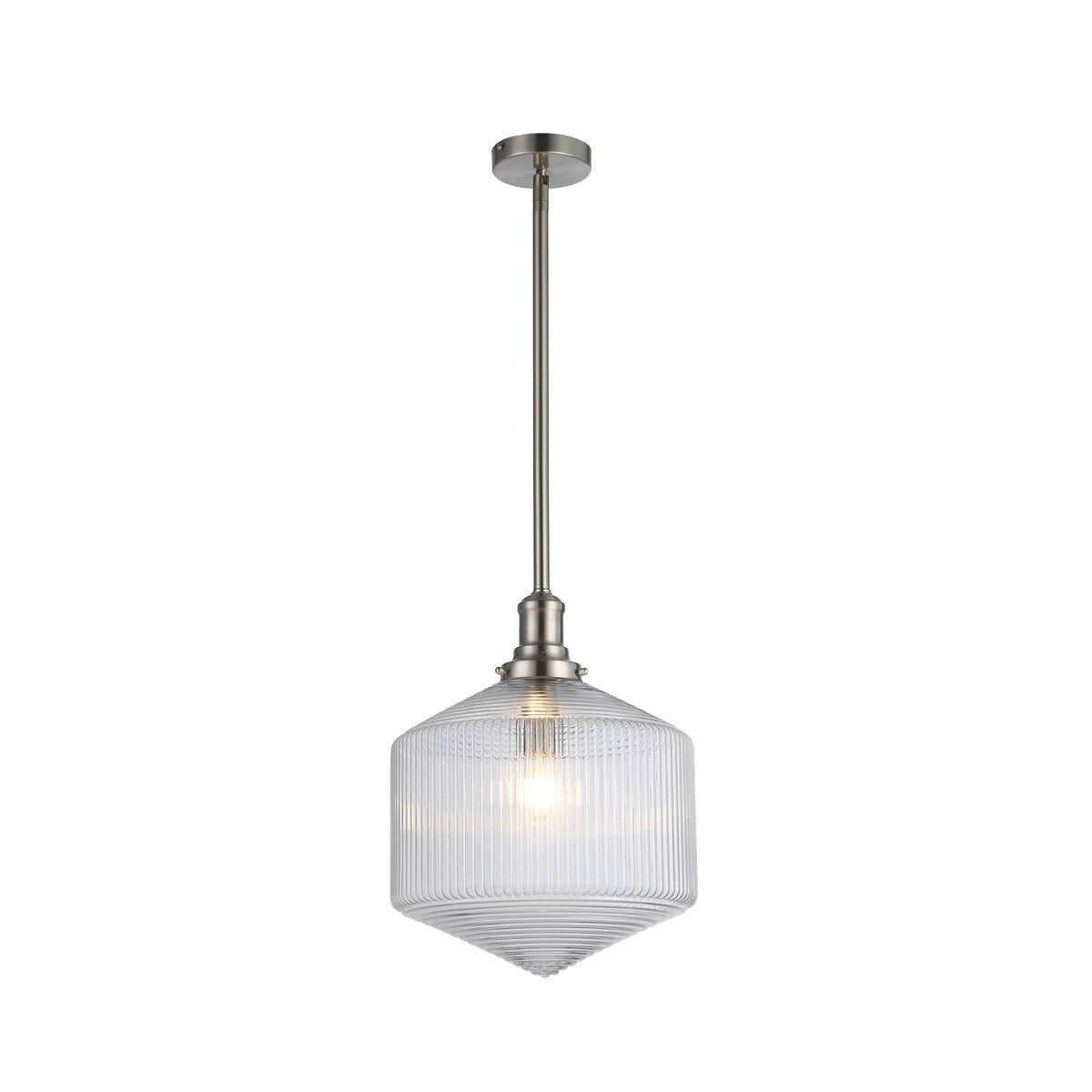 Jefferson Large Rod Pendant Clear & Brushed Nickel - 1001728