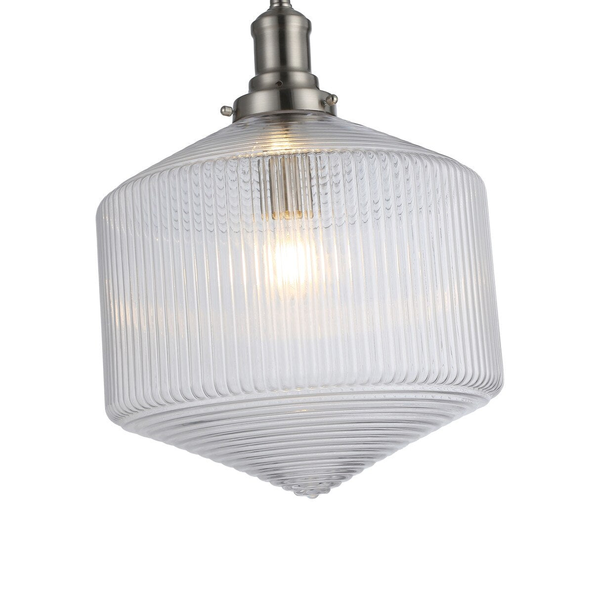 Jefferson Large Rod Pendant Clear & Brushed Nickel - 1001728