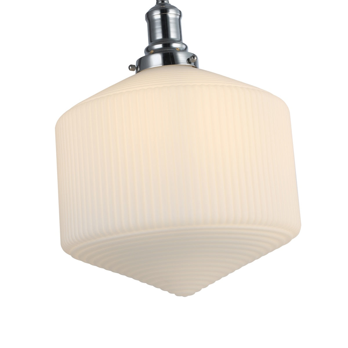 Jefferson Large Rod Pendant Light Chrome & Opal Matt - 1001729