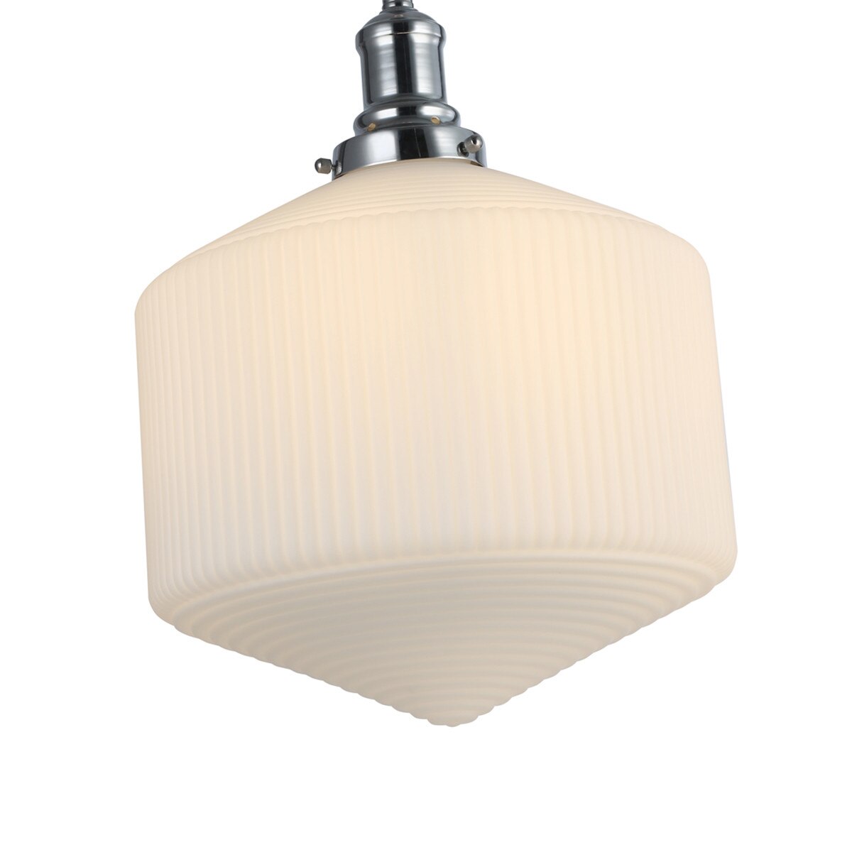 Jefferson Large Rod Pendant Light Chrome & Opal Matt - 1001729