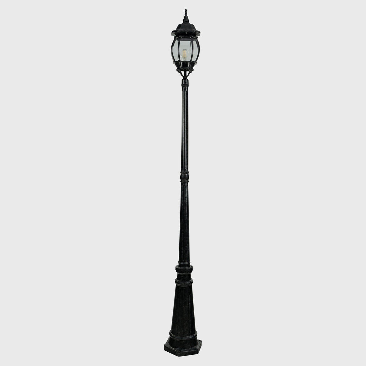 Flinders Medium Post Top on Three Piece Antique Black & Clear - 1001739