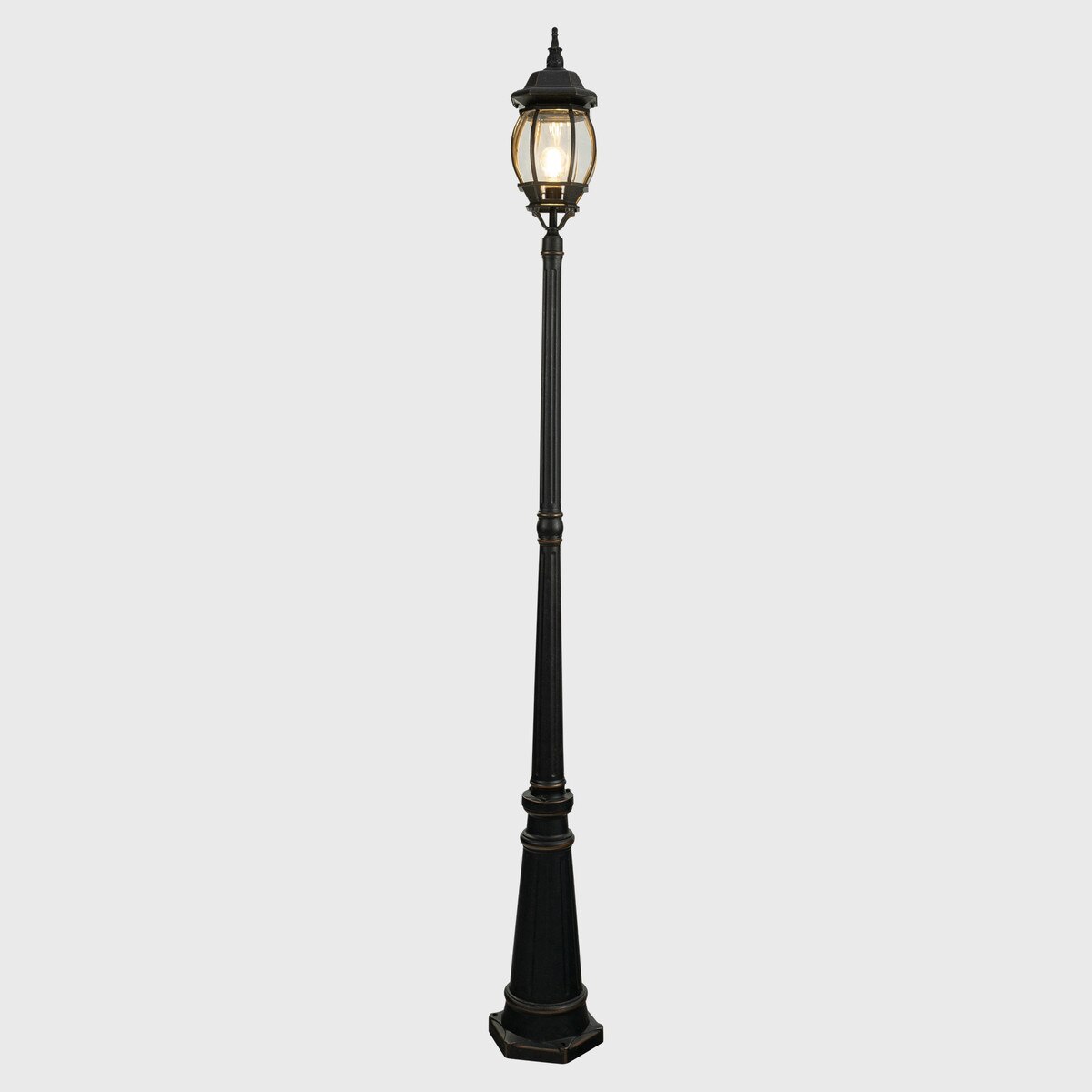 Flinders Medium Post Top on Three Piece Antique Bronze & Clear - 1001740