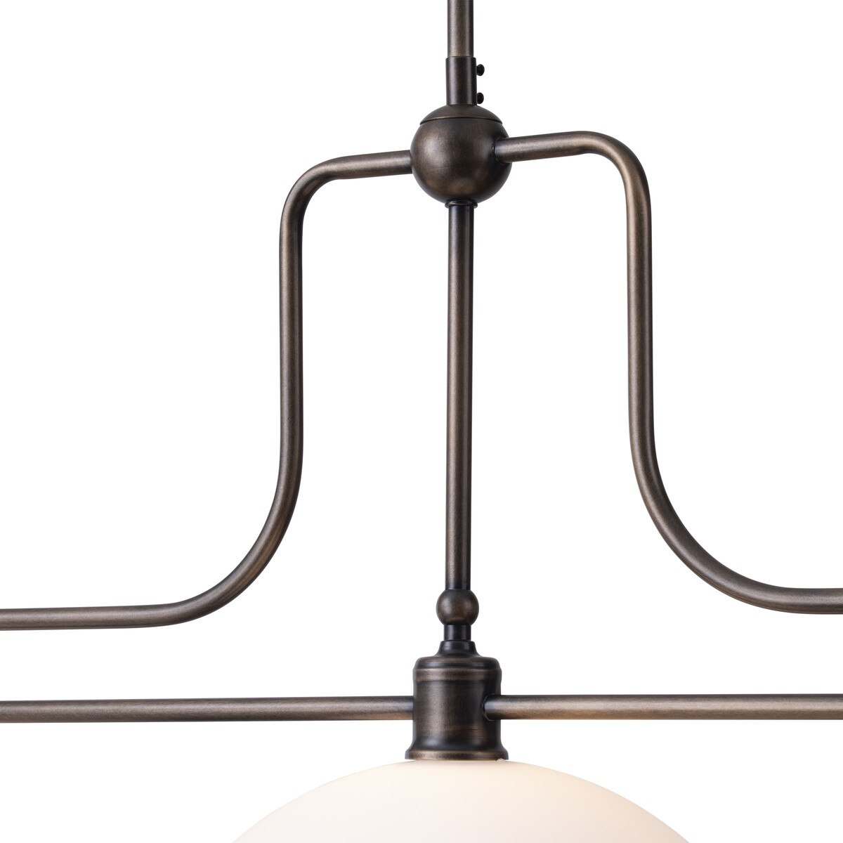 Sienna 3 Light Pendant with Shades Antique Brass & Opal Matte - LOI1001746