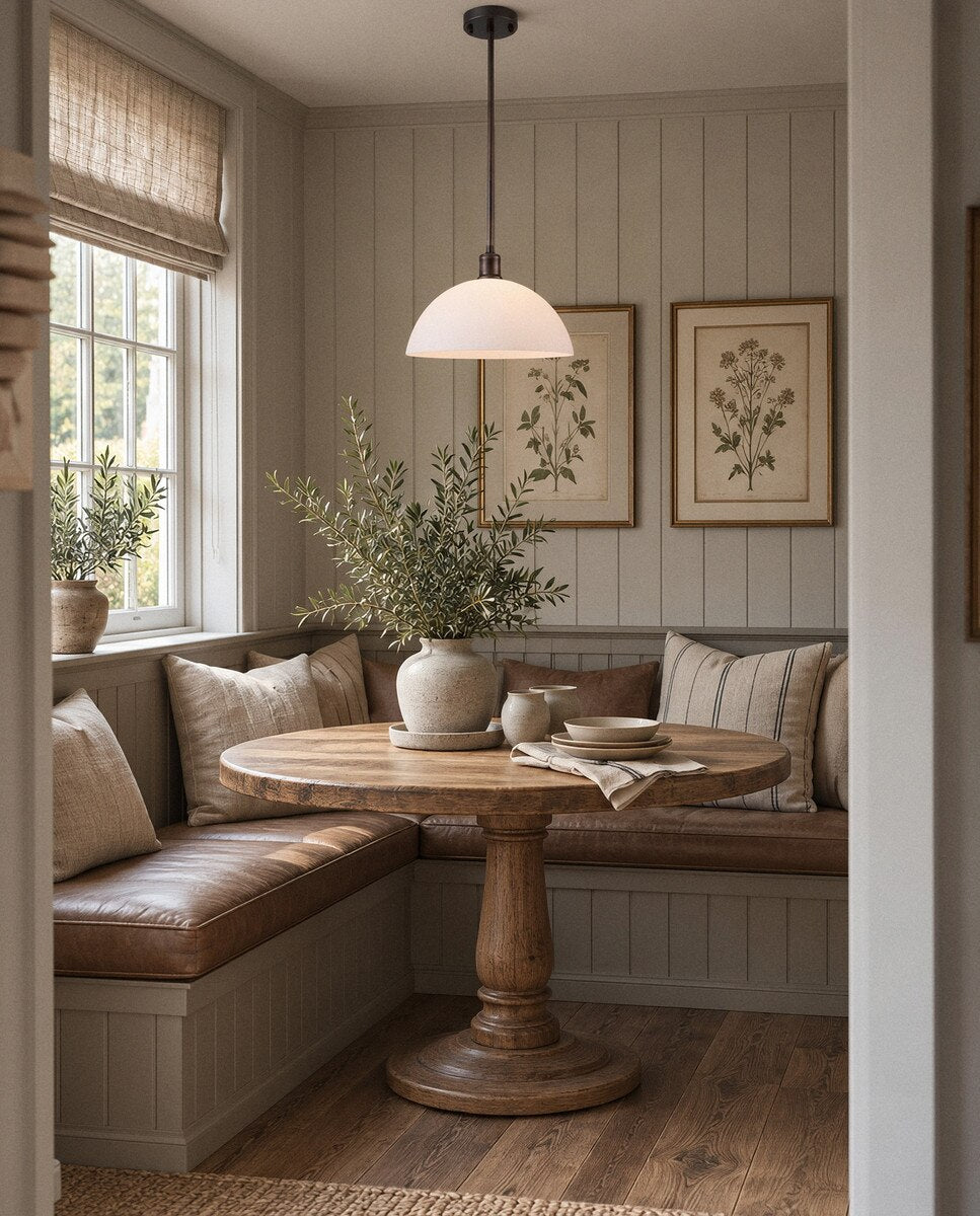Sienna Pendant Light with Shade Antique Brass & Opal Matte - LOI1001747