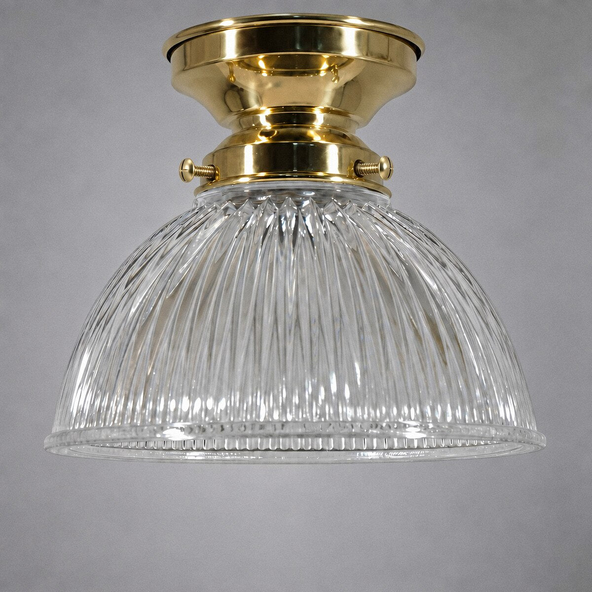 DIY Batten Fix Brass With 6" Claredon Clear Glass - 3000022