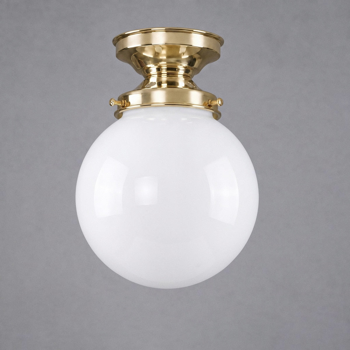 DIY Batten Fix Brass With 6" Sphere Opal Glass - 3000029