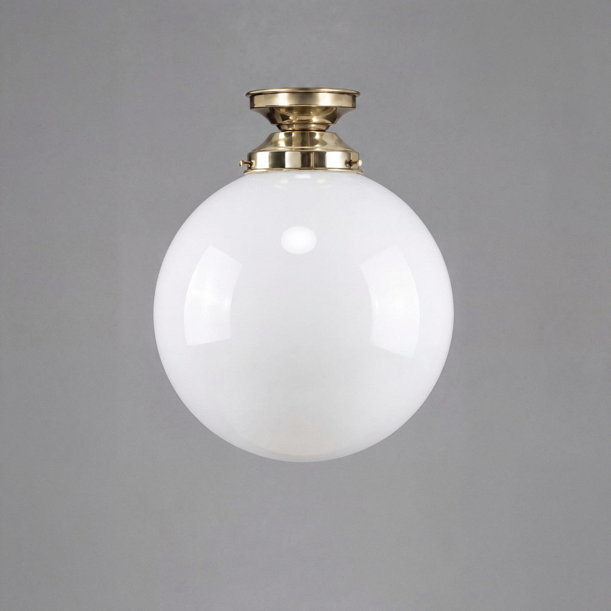 DIY Batten Fix Brass With 12" Sphere Opal Glass - 3000039